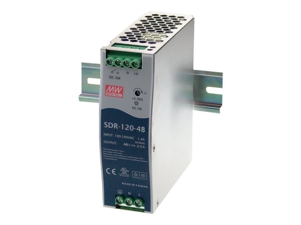 Black Box SDR-120-48, 120 W, 85 - 264 V, 47 - 63 Hz, 1.4 A, 50 ms, 90,5%