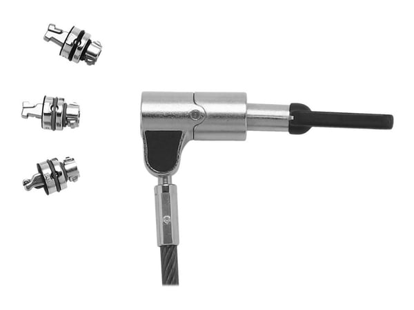 DICOTA Security Lock Exchangeable T/N/W Head - Sikkerhetskabellås - antrasitt - 2 m