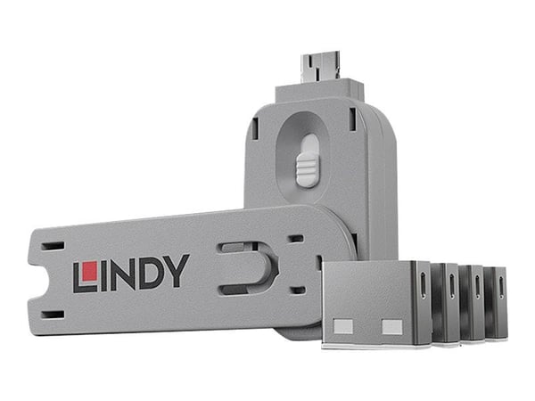 Lindy USB Port Blocker - USB-portsperrer - hvit