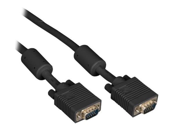 Black Box VGA Video Cables with Ferrite Core - VGA-kabel - HD-15 (VGA) (hann) til HD-15 (VGA) (hann) - 3 m - formstøpt, plenum - svart