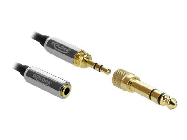 DeLOCK 85831, 3.5mm, Uros, 3.5mm, Naaras, 1 m, Musta