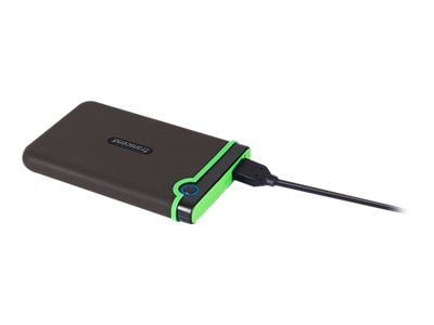 Transcend StoreJet 25M3 - Hårddisk - 1 TB - extern (portabel) - 2.5" - USB 3.1 Gen 1 - 256 bitars AES - järngrå