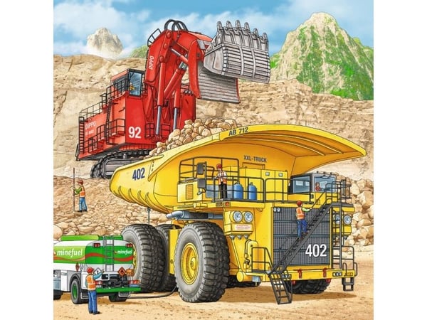 Ravensburger Puslespill 3x49 brikker - Giant Machines
