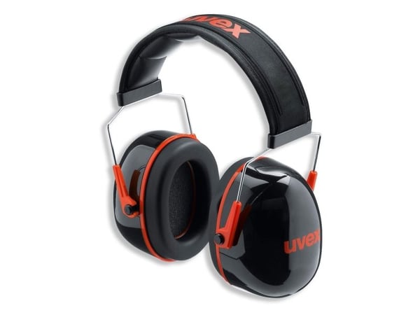 uvex K3 - Ørevarmere - SLC80: 33 dB - polyetylen, ABS-plast, polyvinyl chloride (PVC) foam - svart, rød