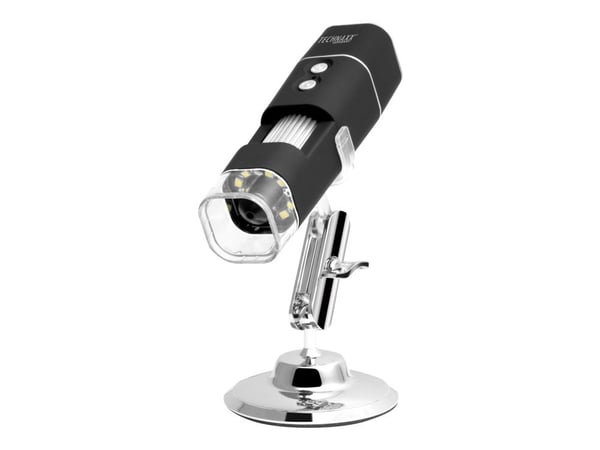 Technaxx TX-158, Digitaalinen mikroskooppi, Musta, Hopea, 1000x, 50x, LED, Valkoinen