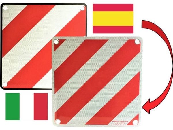 IWH 97605 Advarselsskilt 2in1 for Spania og Italia Advarselsskilt (L x B) 50 cm x 50 cm