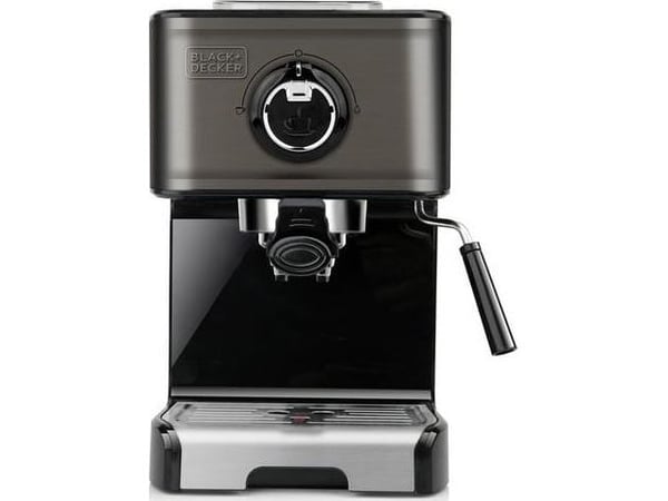 BLACK+DECKER BXCO1200E - Kaffemaskin med melkeskummer - 15 bar