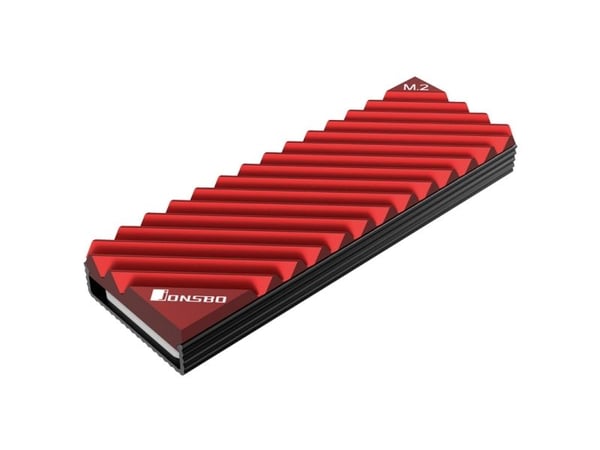 Jonsbo M.2-3 RED, Kjøleribbe/Radiator, Sort, Rød
