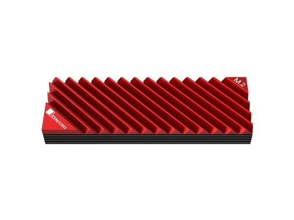 Jonsbo M.2-3 RED, Kjøleribbe/Radiator, Sort, Rød