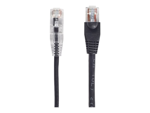 Black Box Slim-Net - Patch-kabel - RJ-45 (hane) till RJ-45 (hane) - UTP - CAT 6a - startad, formpressad, tvinnad - svart