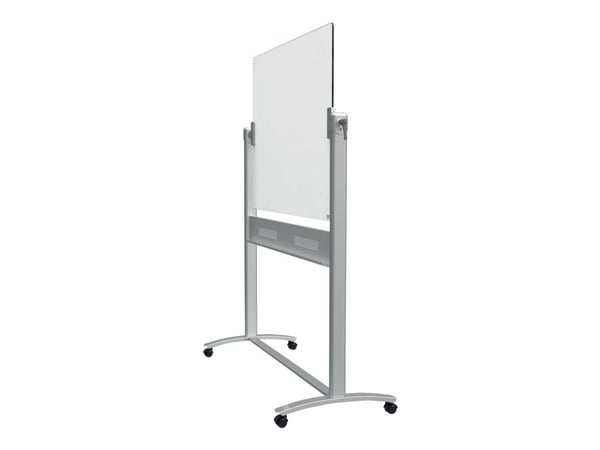 Nobo Diamond - Whiteboard - gulvstående - 900 x 1200 mm - herdet glass - magnetisk - dobbeltsidet - mobil - frosthvit
