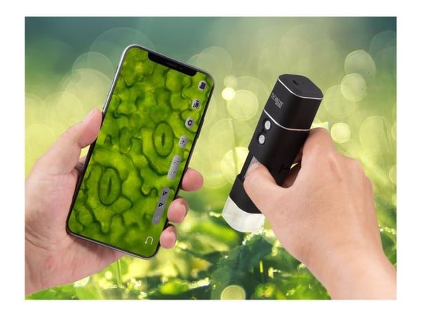 Technaxx TX-158 - Mikroskop - håndholdt - farge - 1920 x 1080 - 1080p - fastfokal - trådløs - Wi-Fi - USB 2.0