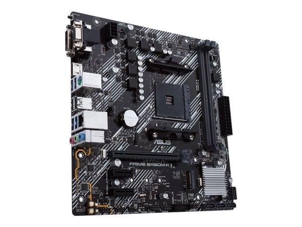 ASUS PRIME B450M-K II - Hovedkort - micro ATX - Socket AM4 - AMD B450 Chipset - USB 3.2 Gen 1 - Gigabit LAN - innbygd grafikk (CPU kreves) - HD-lyd...