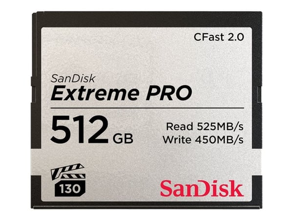 SanDisk Extreme Pro - Flashminnekort - 512 GB - CFast 2.0