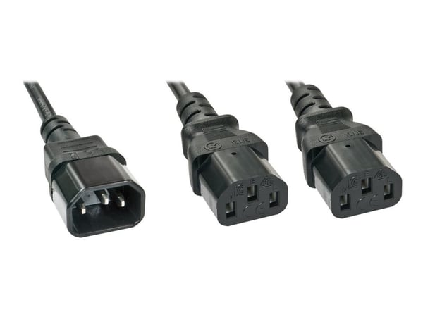 Lindy 30039, 2 m, C14 liitin, 2 x C13 liitin