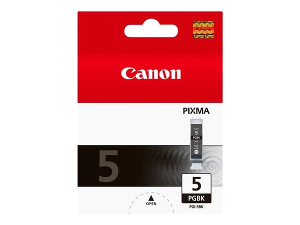 Canon PGI-5BK - 26 ml - svartfärgad - original - bläcktank - för PIXMA iP3500, iP4500, iP5300, MP510, MP520, MP600, MP610, MP810, MP960, MP970, MX700