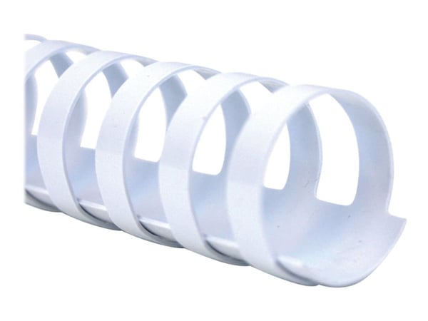 GBC CombBind - 8 mm - 21 ringar - A4 (210 x 297 mm) - 45 ark - vit - 100 stk plastbindningskam - för CombBind ibiMaster 250e