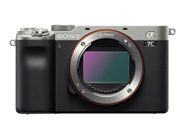 Sony a 7C, 24,2 MP, 6000 x 4000 pikseliä, CMOS, 4K Ultra HD, Kosketusnäyttö, Musta, Hopea