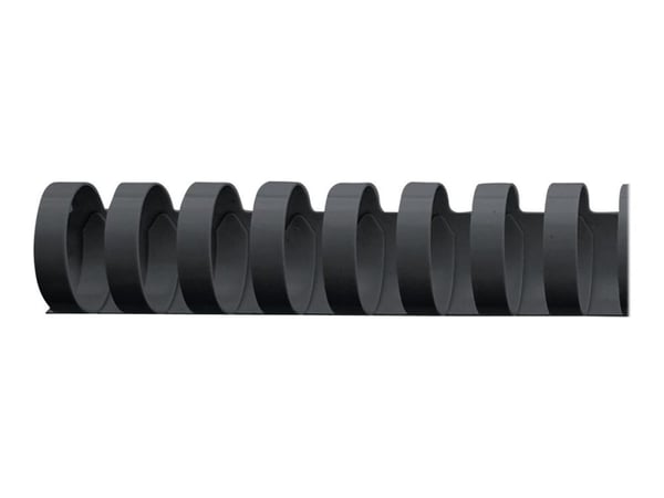 GBC CombBind - 19 mm - 21 ringer - A4 (210 x 297 mm) - 165 ark - svart - 100 stk plastbindekam