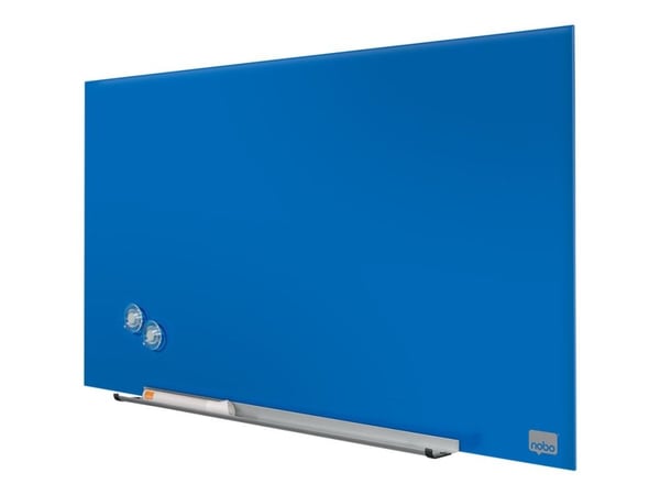 Nobo Diamond - Whiteboard-tavla - väggmonterbar - 677 x 381 mm - tempererat glas - magnetisk - blå