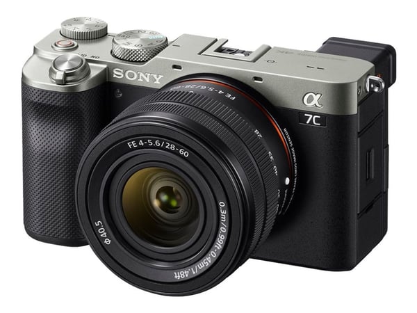 Sony a7C ILCE-7CL - Digitalkamera - spegellöst - 24.2 MP - Fullständig ram - 4 K / 30 fps - 2.1x optisk zoom 28 - 60 mm lins - Wireless LAN, NFC, B...