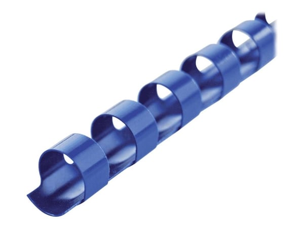 GBC CombBind - 14 mm - 21 ringar - A4 (210 x 297 mm) - 125 ark - blå - 100 stk plastbindningskam - för P/N: 2101435, 4400399, IB271106, IB271717