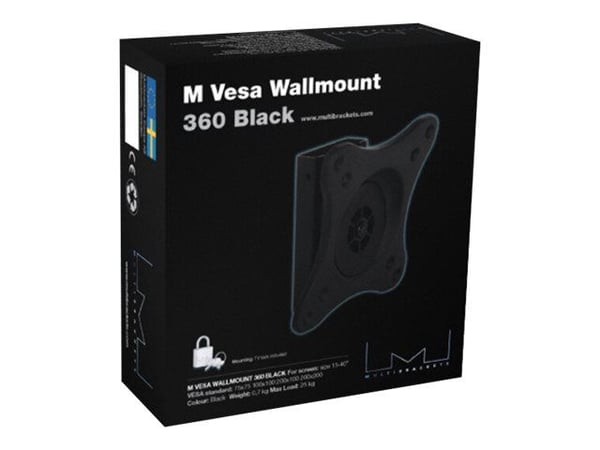 Multibrackets M VESA Wallmount 360 - Monteringssats (väggfäste) - för LCD-TV - svart - skärmstorlek: 15"-32"