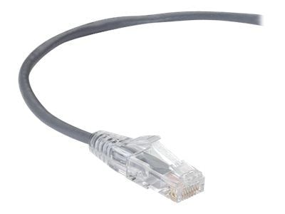 Black Box Slim-Net - Koblingskabel - RJ-45 (hann) til RJ-45 (hann) - UTP - CAT 6a - med støvel, formstøpt, flertrådet - grå