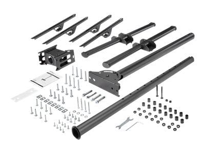 StarTech.com Dual TV Ceiling Mount, Back-to-Back Heavy Duty Hanging Dual Screen Mount with Adjustable Telescopic 3.5' to 5' Pole, Tilt/Swivel/Rotat...