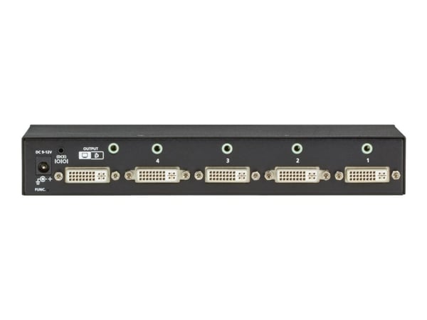 Black Box 4 x 1 DVI Switch with Audio - Skjerm- / audio-switch - 4 x DVI + 4 x lyd - stasjonær - TAA-samsvar