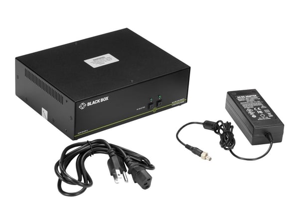 Black Box SECURE NIAP - Dual-Head - KVM / lydsvitsj - 2 x KVM/lyd - 1 lokalbruker - stasjonær - TAA-samsvar