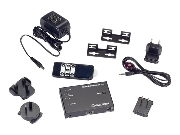 Black Box VSW-HDMI2-3X1 - Video/audio switch - 3 x HDMI - stasjonær