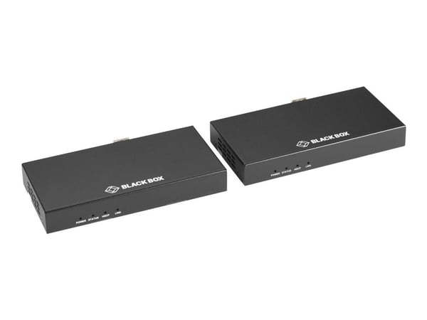 Black Box HDMI 2.0 Extender over Fiber - Sender og mottaker - video/lyd/infrarød/seriell-utvider - RS-232, HDMI, infrarød, CATx - over fiberoptikk ...
