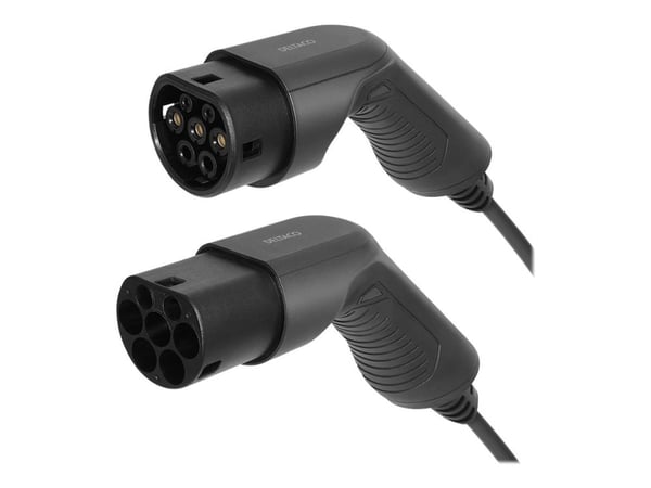 DELTACO e-Charge ladekabel for elbil type 2-kontakt - 16A - 3,6 kW - 10 meter