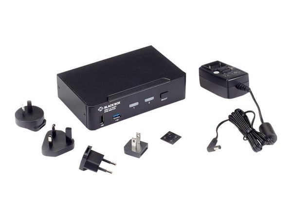 Black Box USB-C 4K KVM Switch, 2-Port - KVM-svitsj - 2 lokalbrukere - stasjonær - TAA-samsvar