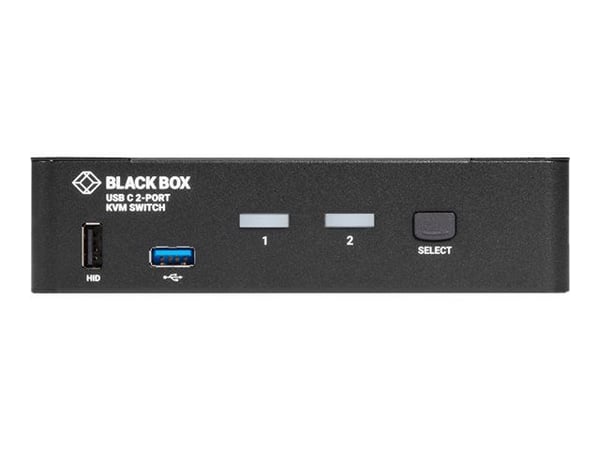 Black Box USB-C 4K KVM Switch, 2-Port - KVM-svitsj - 2 lokalbrukere - stasjonær - TAA-samsvar