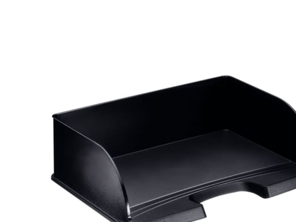 Esselte-Leitz LEITZ brevbrett Plus Jumbo, DIN A4 liggende, svart laget av polystyren, ekstra bredde, vertikalt og med brevbrett - 1 stk (5219-00-95)