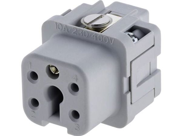 Amphenol C146 10B004 002 4-1 Liittimen sisäkappale Heavy-mate® C146 Navat yhteensä 4 + PE 1 kpl