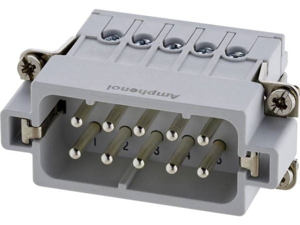 Amphenol C146 10A010 002 4-polig insats försilvrade kontakter 1 st