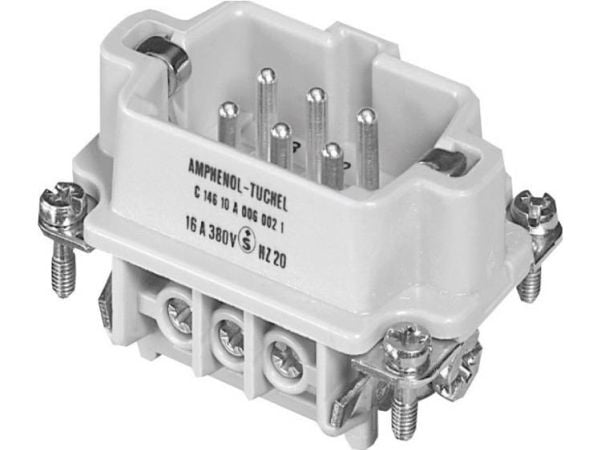 Amphenol C146 10A006 002 1-1 stiftinsats Heavy-mate® C146, sammanlagt poltal 6 + PE, 1 st