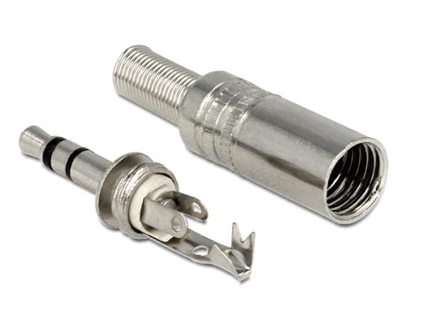 Delock - Audiotilkopling - mini-phone stereo 3.5 mm hann - sølv