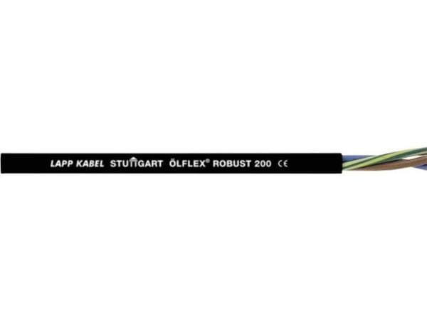 LAPP ÖLFLEX® ROBUST 200 styrkabel 2 x 1 mm² svart 21800-100, 100 m