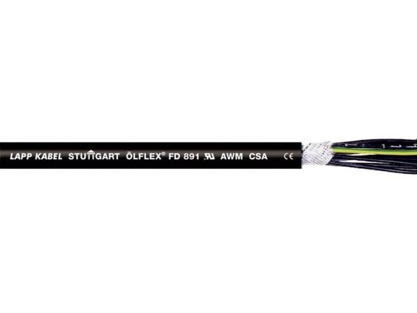 LAPP 1026128-50 Släppkedjekabel ÖLFLEX® FD 891 7 G 1 mm² Svart 50 m