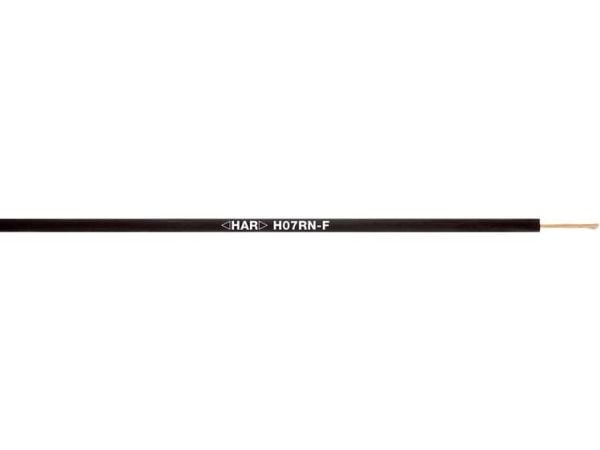 Lapp H07RN-F, Kabel för medelhög spänning, Svart, Gummi, Koppar, 1.5 mm ², 72 kg/km