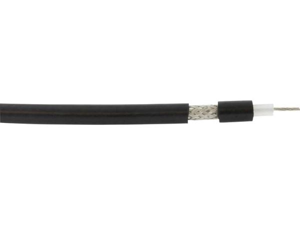 VOKA Kabelwerk koaxialkabel 300902-01-100 utvändig diameter 5,40 mm RG58 C/U 50 O svart 100 m