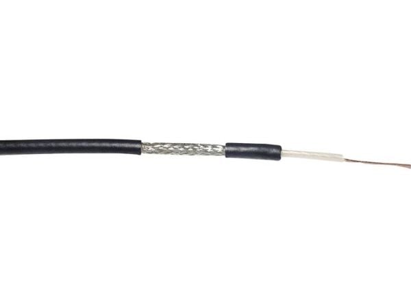 VOKA Kabelwerk 304660-87-100 Koaksiaalikaapeli Ulkohalkaisija: 2,67 mm RG174 A/U 50 Ω Musta 100 m