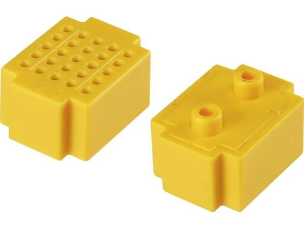 TRU COMPONENTS breadboard, gul, totalt antall poler 25 (L x B) 20 mm x 15 mm