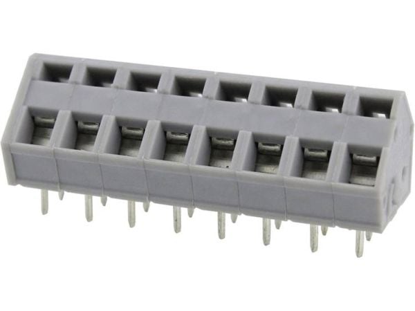 Degson Fjederkraftsklemmeblok 3.31 mm² Poltal 2 Grå 100 stk