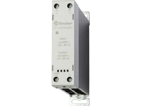 Finder halvlederrelé 77.11.8.230.8251-5 15 A koblingsspenning (maks.) 305 V/AC direkte koblingsplate 1 stk Finder halvlederrelé 77.11.8.230.8251-5 15 A koblingsspenning (maks.) 305 V/AC direkte koblingsplate 1 stk