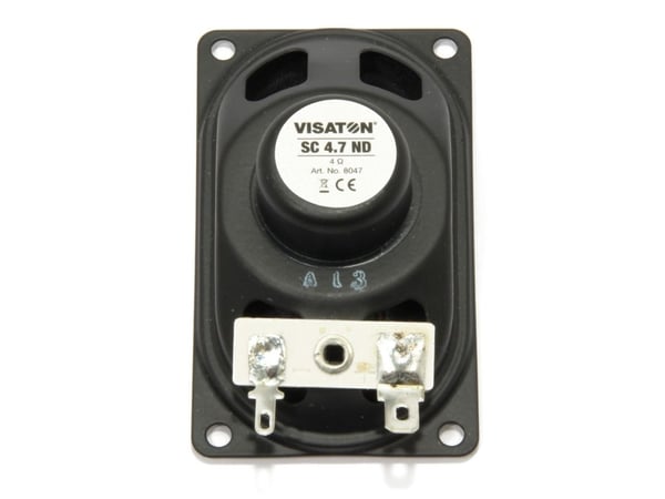 Visaton VS-SC4.7ND/4, TV/Skjerm-høyttalere, 2 W, 4 W, 4 O, 220 - 20000 Hz, Sort